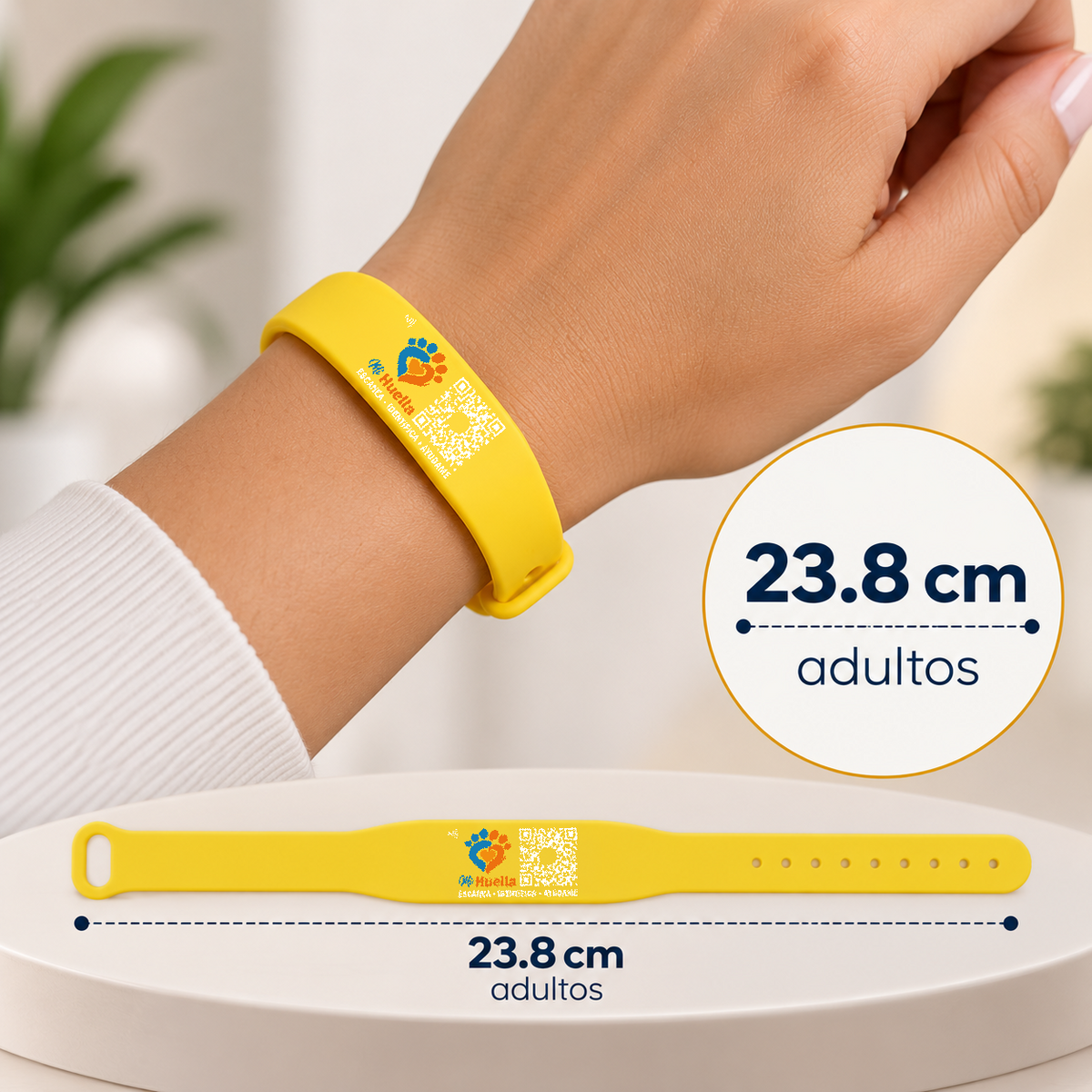 Pulsera o Manilla de Identificación con QR + NFC