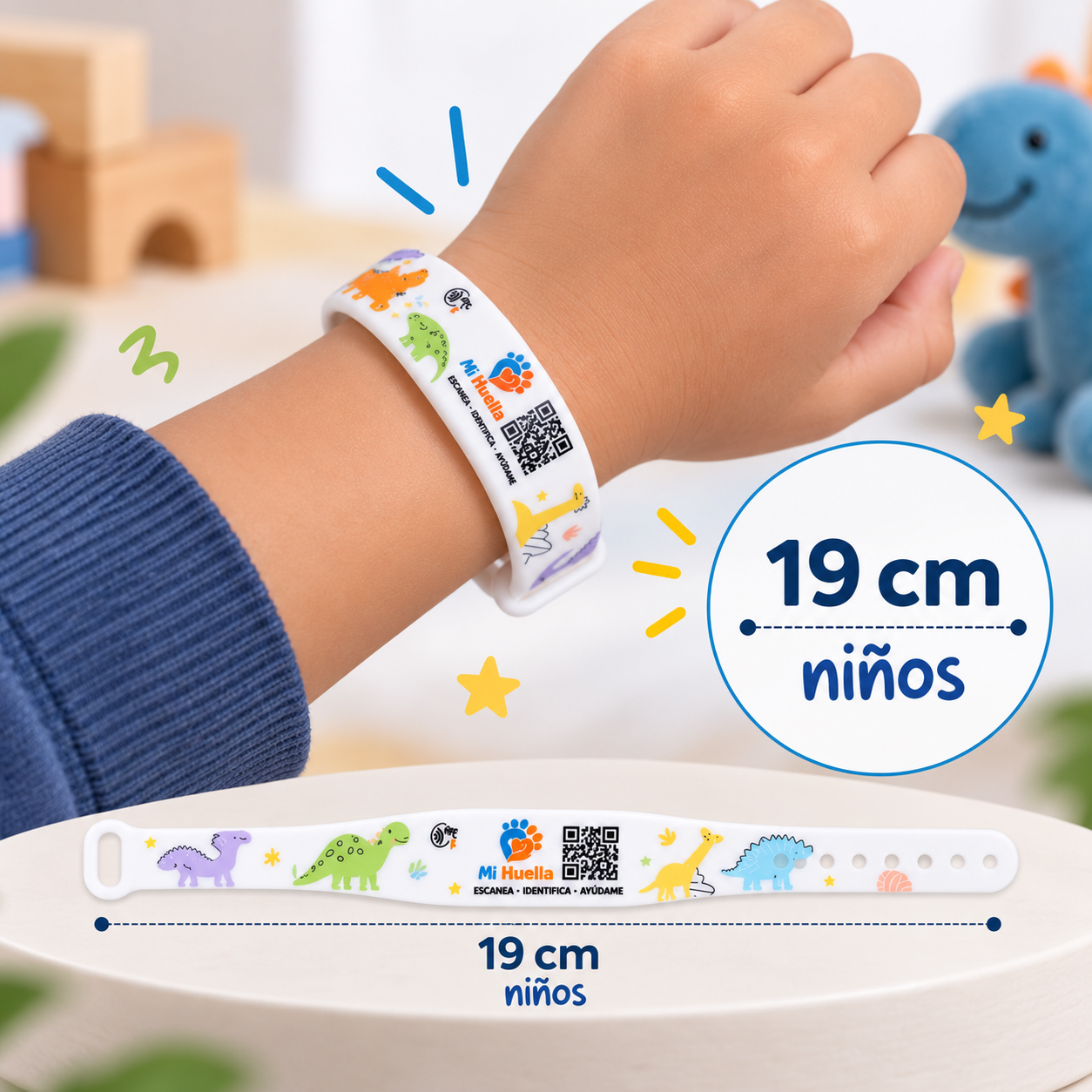 Pulsera o Manilla de Identificación con QR + NFC